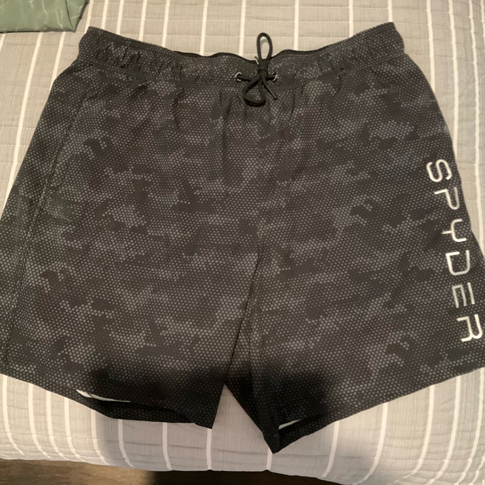 Spyder Black swim trunks